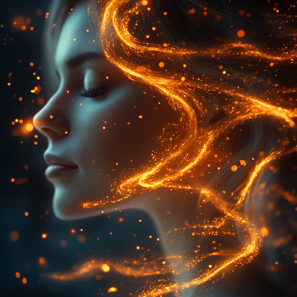 m3rokk A close up of a confident womans face eyes closed with 85d23f23 b5b5 4e5b b22d efe06bd80dd1 2