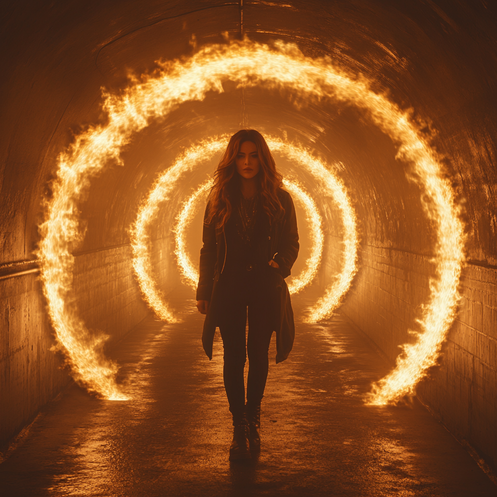 m3rokk A woman standing at the start of a glowing path symbol 6c87fa2d bd77 491f b55c cdf008e668f2 2